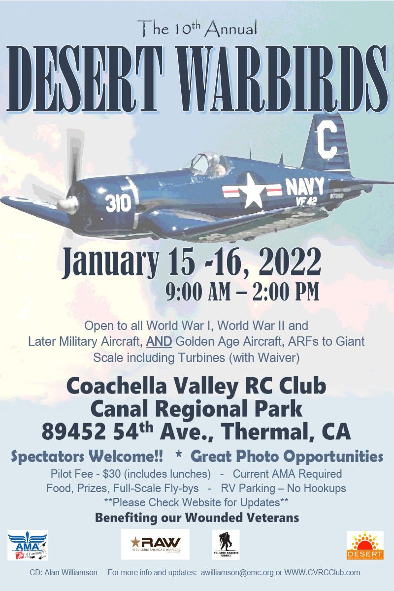 Coachella Valley RC Club Warbirds Video - RC Plane Stands