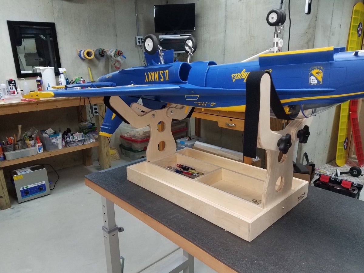 Rc Model Building Bench Radio Control airplane stands Benchtop Model with Tray – RC Plane Stands
